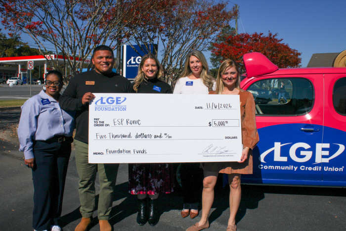 LGE Foundation check presentation to ESP Rome